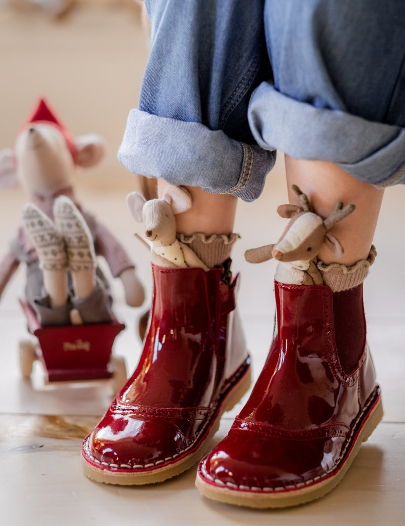 Petit Nord Ankle Boot Stars Boots Cherry Patent 104