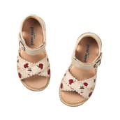 Apple Crossover Scallop Sandal - Cream