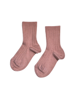 Basic Rib Short Socks - Terracotta