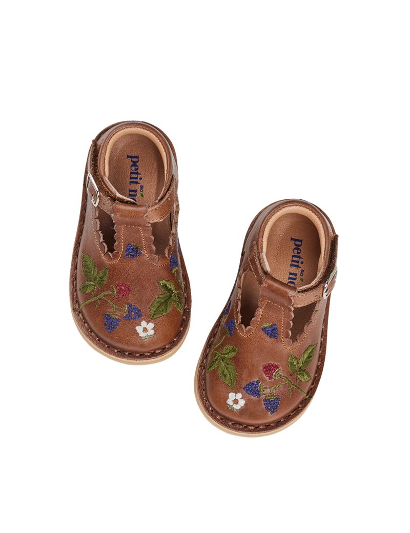 Petit Nord Blackberries T-Bar Scallop T-bars and Ballerinas Hazelnut 069
