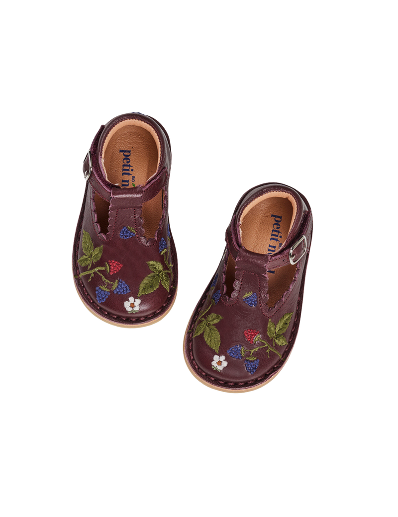 Petit Nord Blackberries T-Bar Scallop T-bars and Ballerinas Plum 075