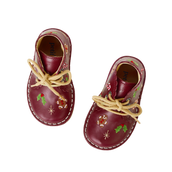 Christmas Scallop Boot - Bordeaux