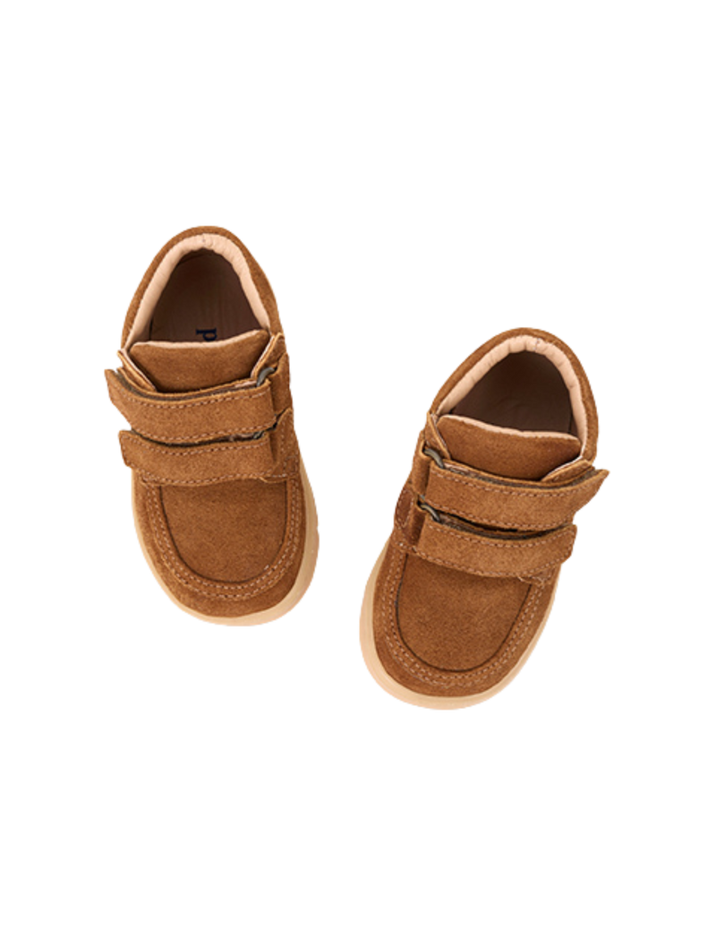 Petit Nord Chubby Cruiser velcro Indoor Shoes Chestnut Suede 155