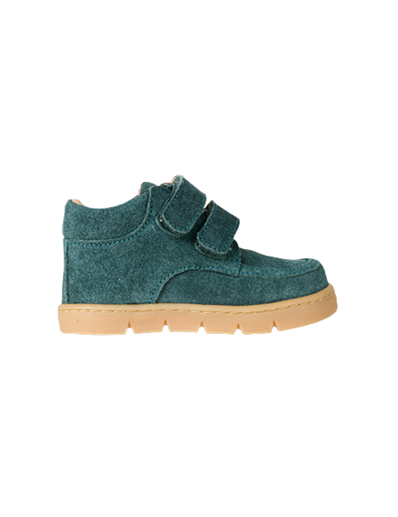 Petit Nord Chubby Cruiser velcro Indoor Shoes Teal Suede 153