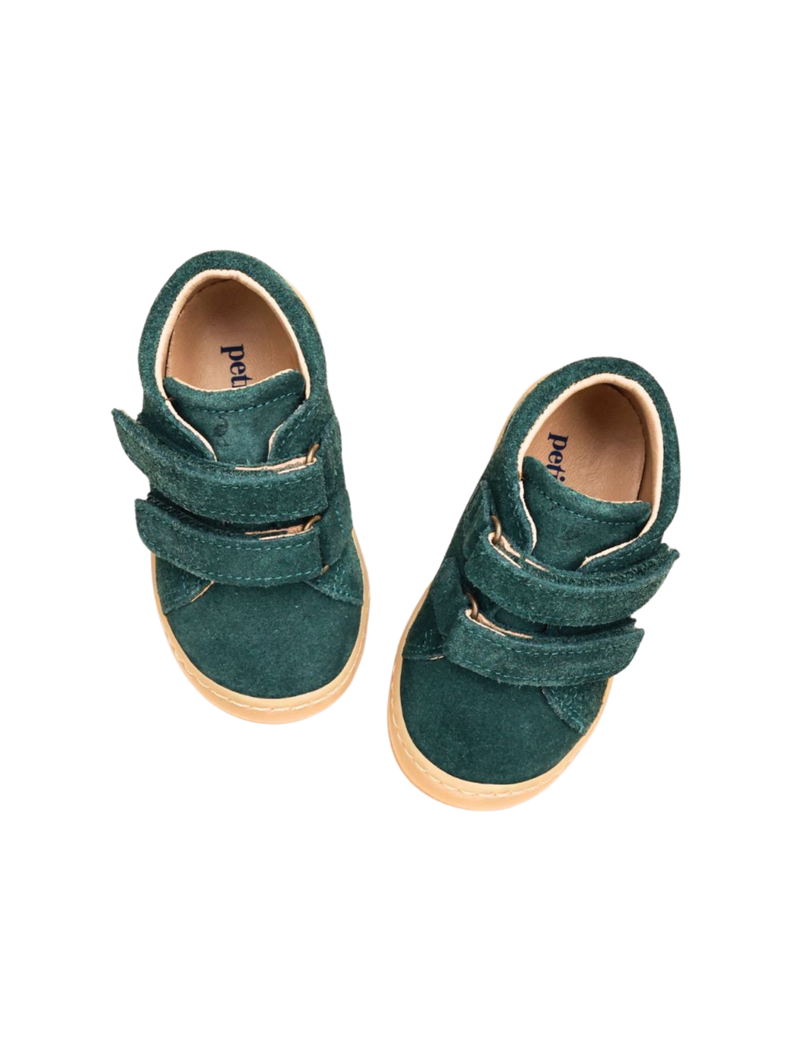 Petit Nord Everyday shoe Velcro Sneakers Teal Suede 153