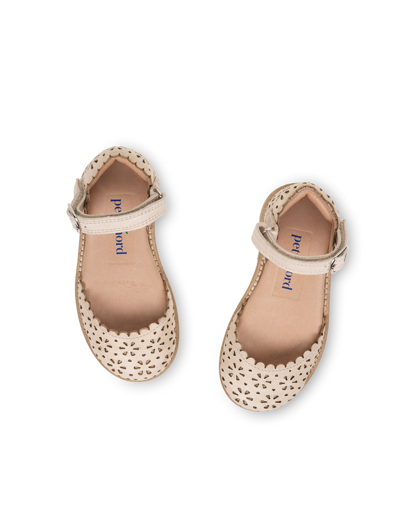 Petit Nord Ladida Flower Sandals Cream 052