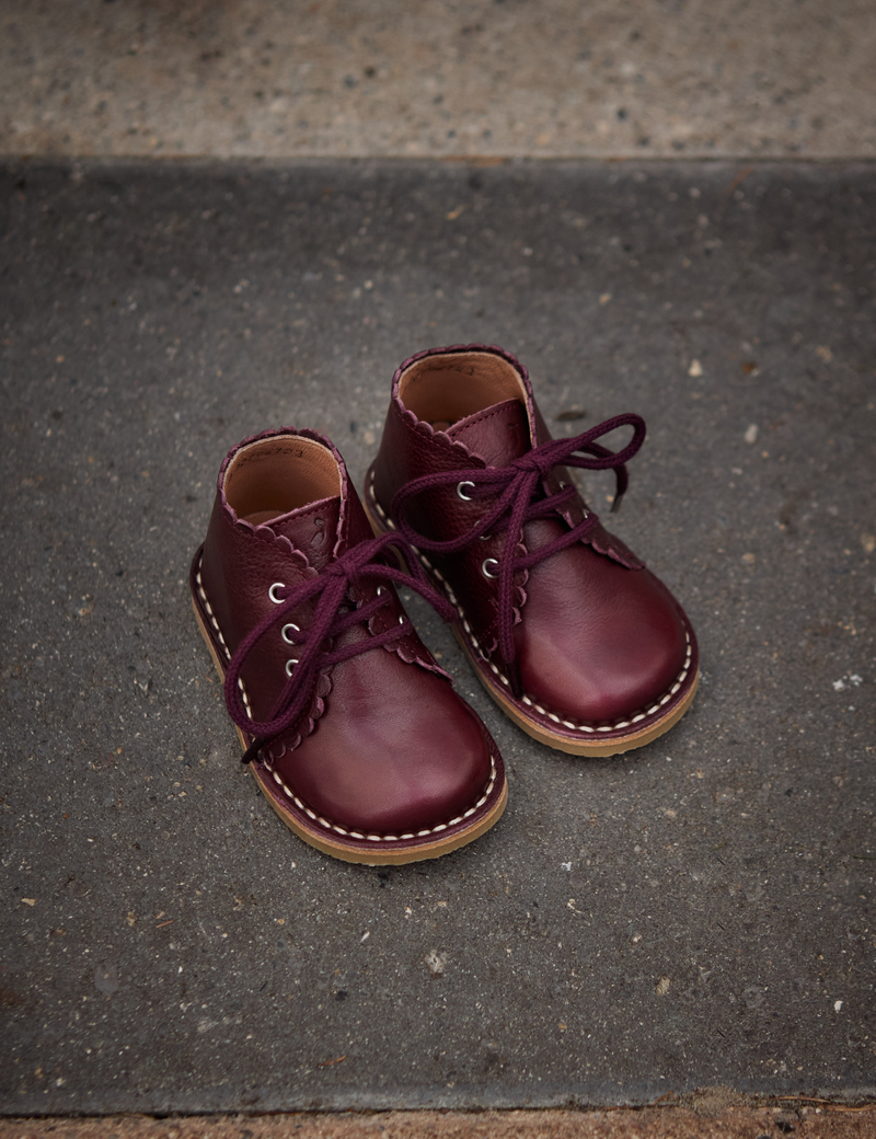 Petit Nord Scallop Boot Low Boot Shoes Plum 075