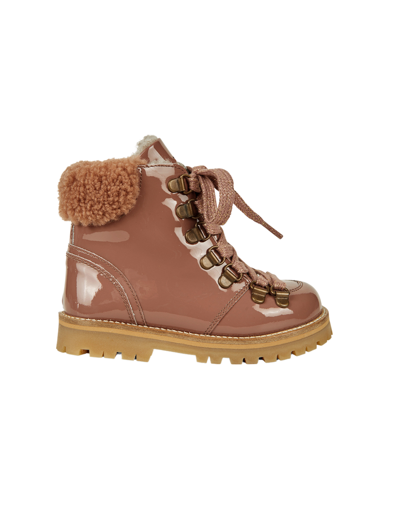 Petit Nord Shearling Winter Boot Winter Boots Rose Clay Patent 091