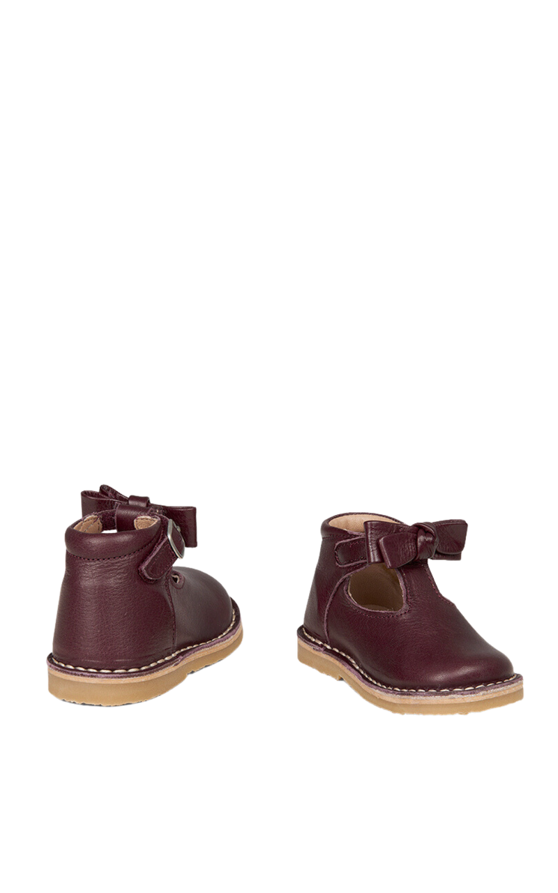 Petit Nord T-bar Bow T-bars and Ballerinas Plum 075